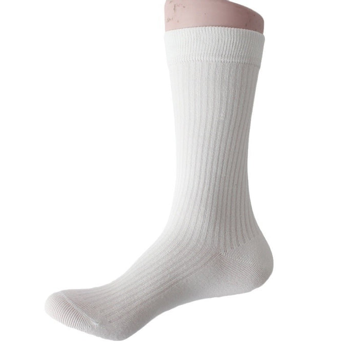 Wholesale Vertical calf socks imitation double needle mid high tube socks cotton socks long socks