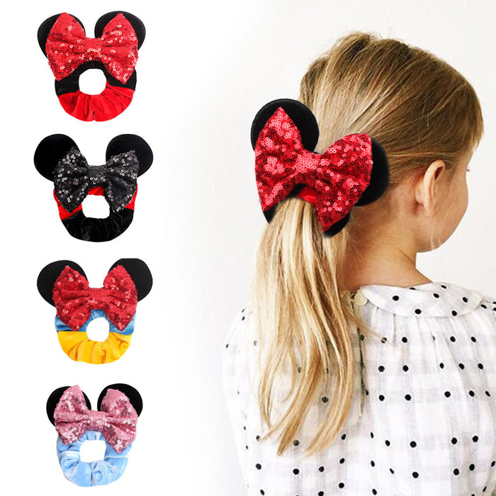 Wholesale Cartoon Cute Bow Hair Band Children's Hair Scrunchies JDC-HS-Danzuo018