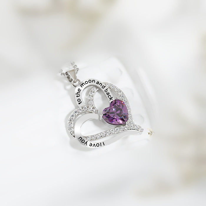 Wholesale Heart Pendant Necklace Eternal Love Double-layer Love Heart-shaped Necklace