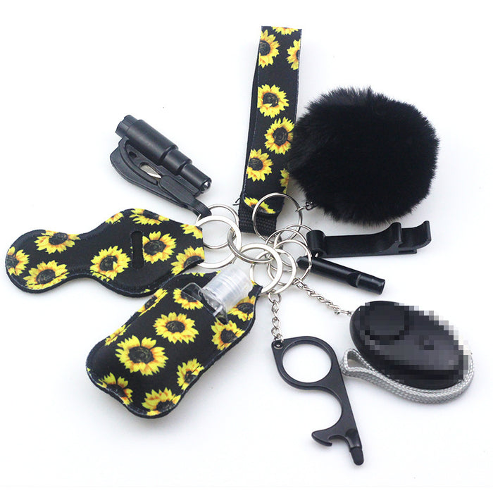 Wholesale Diving Fabric 10-piece Metal Keychain JDC-KC-TouMS001