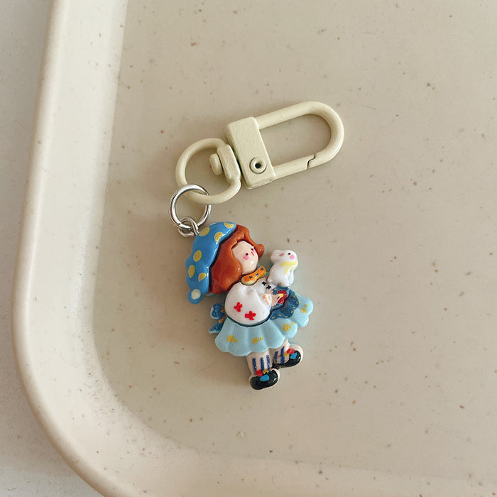 Wholesale Keychain pendant, student cartoon backpack hanging accessory
