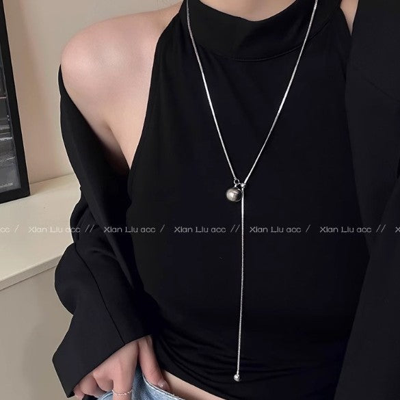 Wholesale  clavicle chain long sweater chain  retro personality necklace Gemstone Necklace