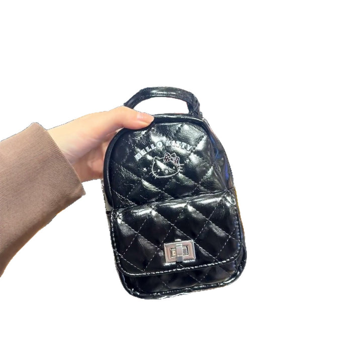 Wholesale Mini Small Backpack High-end Rhombic Chain Bag Cute Cat Backpack