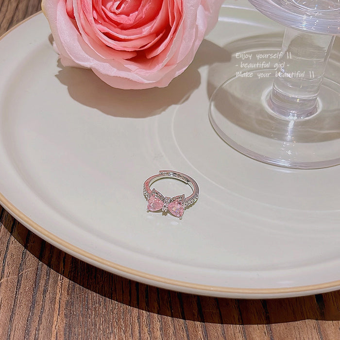 Wholesale Butterfly ring inlaid with zircon