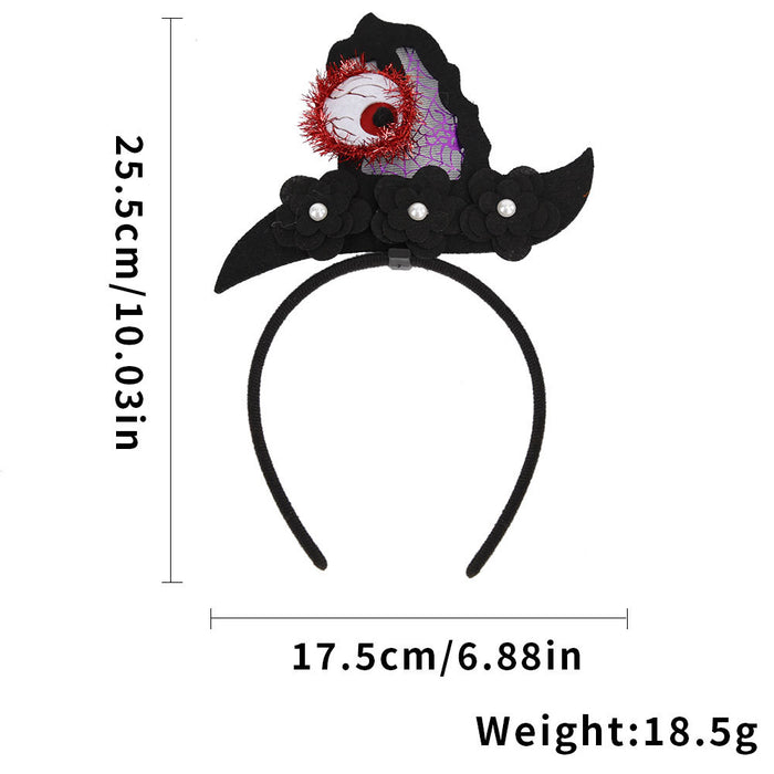 Wholesale Plastic Headband Pumpkin Witch Hat Hair Hoop For Party Celebrations