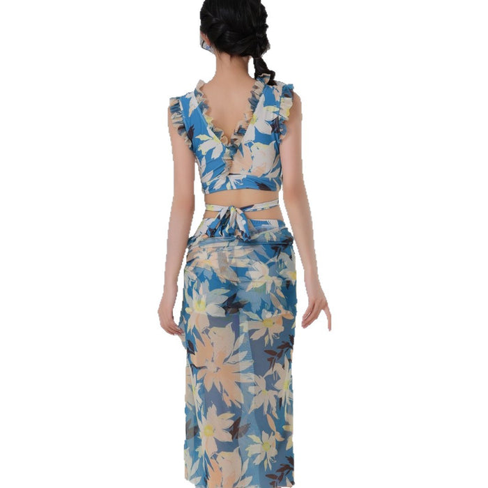 Wholesale Women's 3-piece swimsuit set, bikini swimsuit, high-end sensation, hot spring bath swimsuit