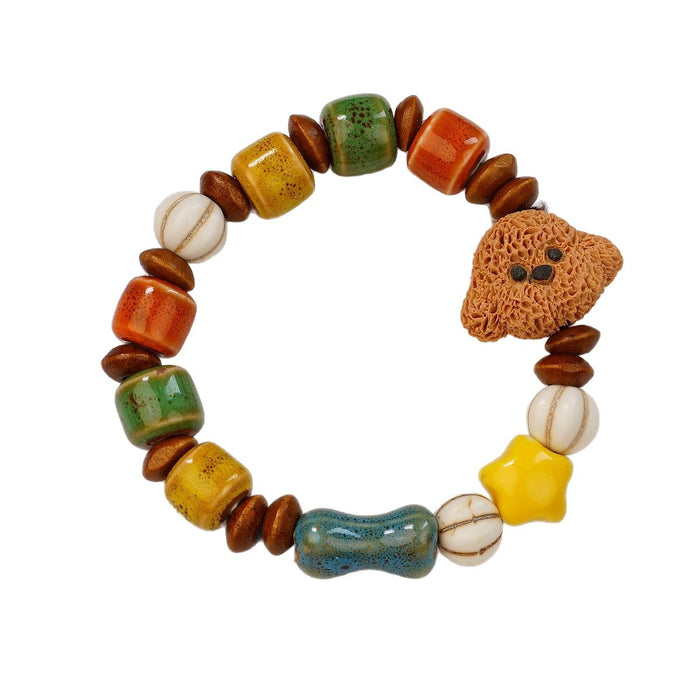 Wholesale Ceramic Bracelet Cartoon Cute Dog Versatile Bracelet Student Bracelet Wholesale