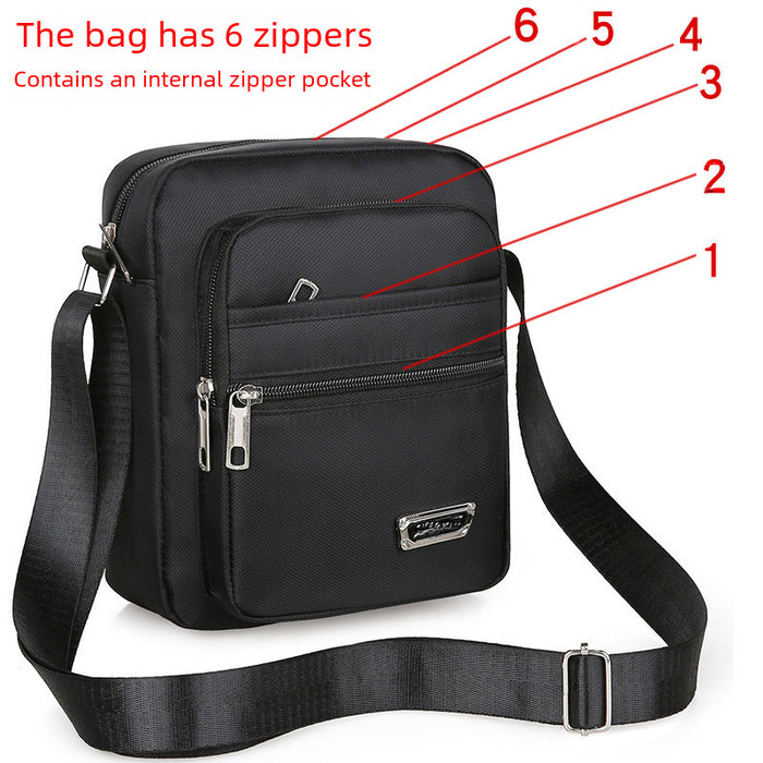 Wholesale New men's bag with large capacity single shoulder crossbody bag, casual multi-layer single backpack, business men's bag