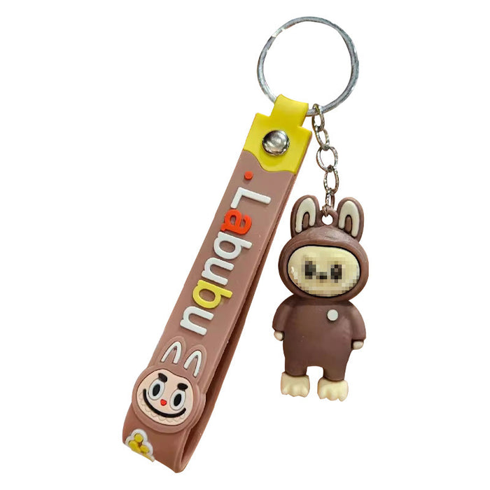 Wholesale Cartoon soft rubber cap little sheep keychain pendant blind box trendy cool series ground push gift ornaments