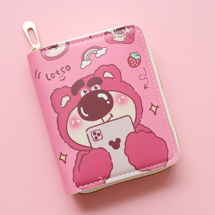 Wholesale Short Anime Cute Cartoon Bear Wallet JDC-WT-Jumei012