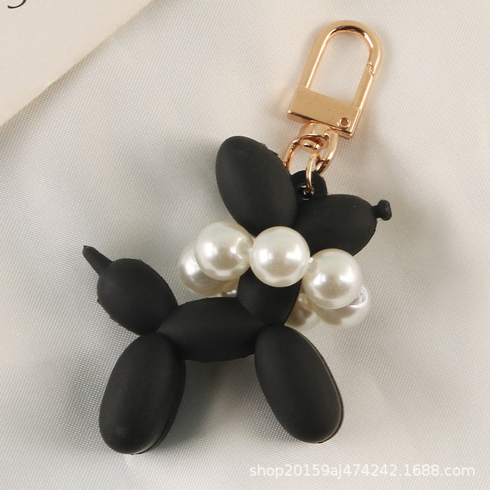 Wholesale   silicone pearl bubble dog car key chain pendant cartoon bag pendant  schoolbag decoration