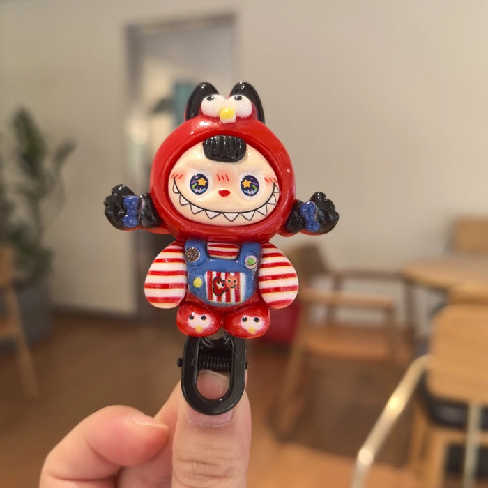 Wholesale handmade cartoon silver pin niche design earrings