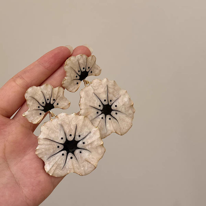 Wholesale Ginkgo Flower Earrings High-End Earrings Niche Design Personalized Elegant Earrings