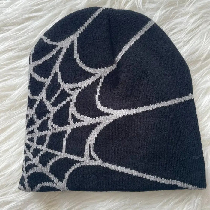 Wholesale Spider Web Pattern Acrylic Knitted Hat JDC-FH-JunL004