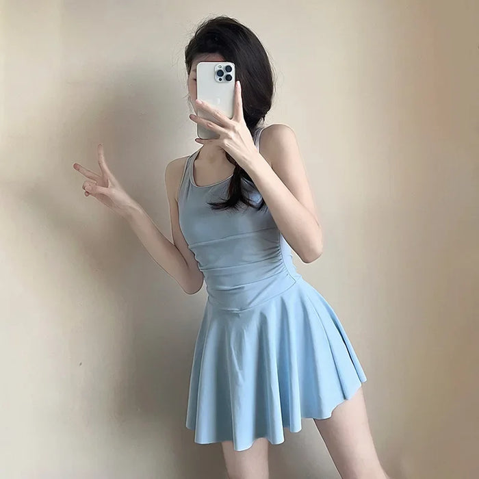 Wholesale Swimsuit one-piece flat skirt style swimming