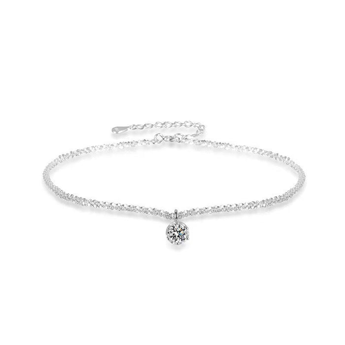 Wholesale Diamond zircon necklace, simple and versatile collarbone chain bracelet, temperament necklace accessory