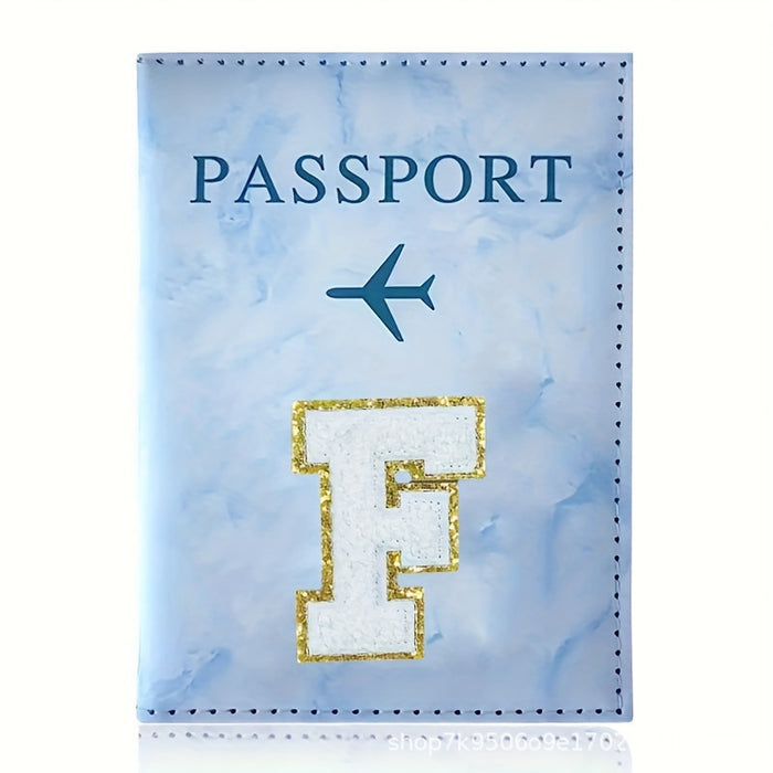 Wholesale Fashion Initial Letter Pattern PU Passport Holder Travel Wallet Casual Everyday Accessory