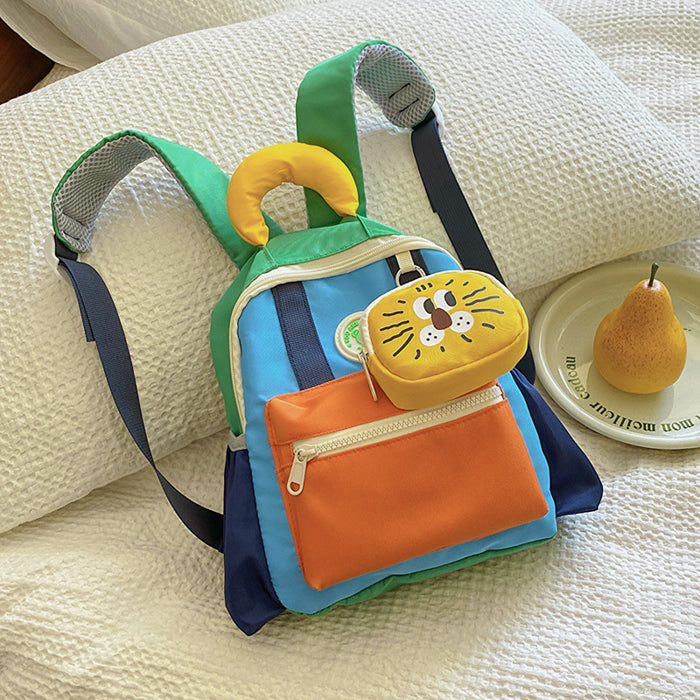 Wholesale Schoolbag Boys and Girls Small Backpack Children Color Schoolbag