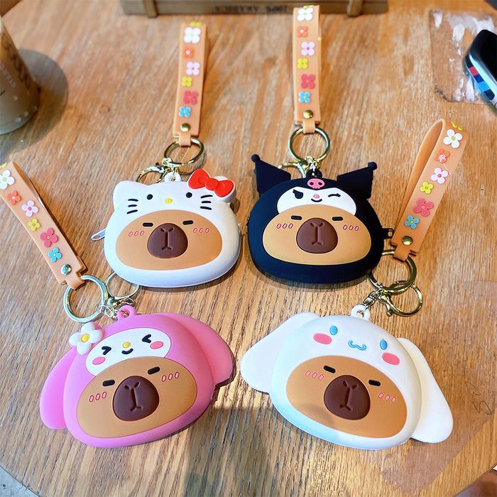 Wholesale Creative cross-dressing Sanrio coin purse keychain cute girl backpack pendant accessories small gifts