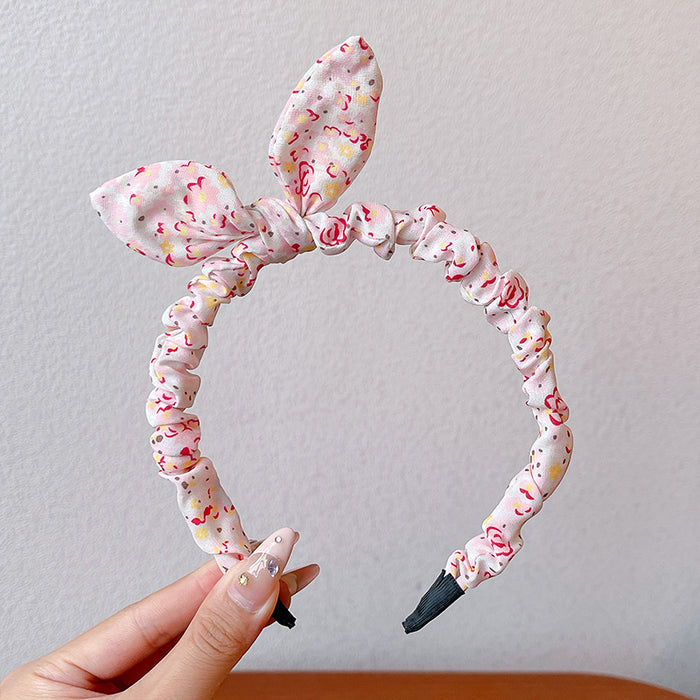 Wholesale Children' s headband girls non-slip baby hairpin headdress little girl rabbit ear bow headband