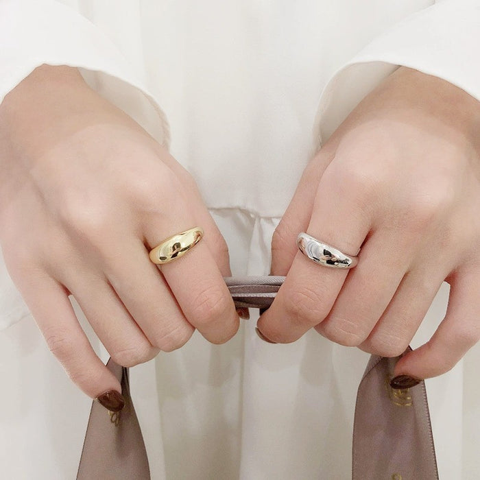 Wholesale Advanced retro waterdrop ring titanium steel ring, personalized neutral ring