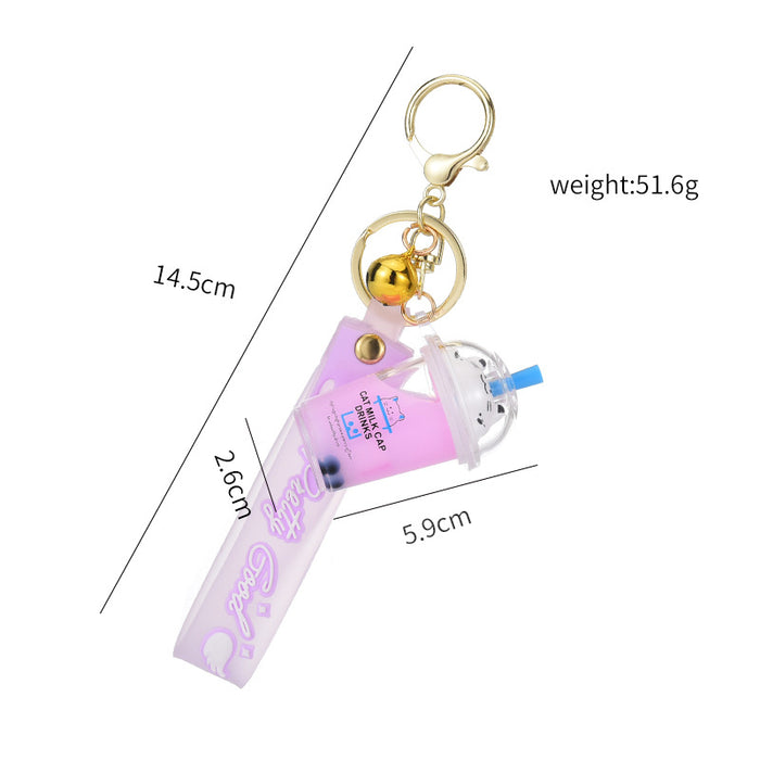 Wholesale Cat Keychain &  Milk Tea Cup Keychain
