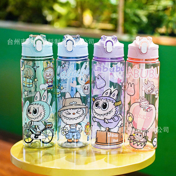 Wholesale Cute Straw Water Cup Cartoon Water Cup with Lanyard