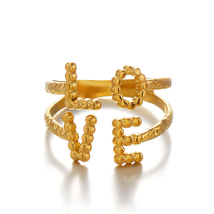 Wholesale Fashionable and trendy gold-plated design open ring