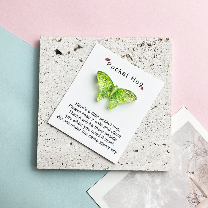 Wholesale gradient butterfly pocket Decorations hug card