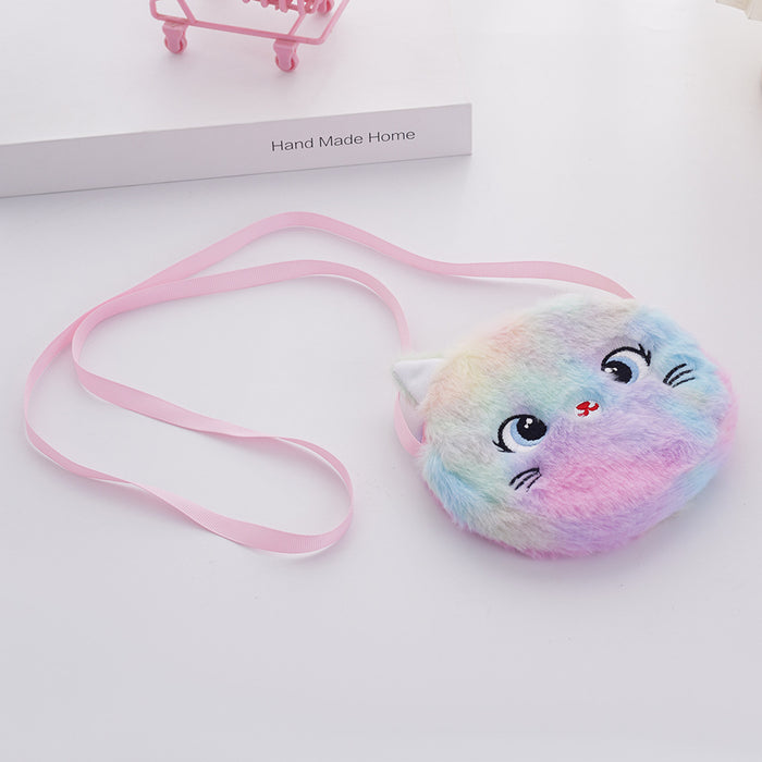 Wholesale Children Plush Crossbody Bag Cat Coin Purse JDC-SD-SM005