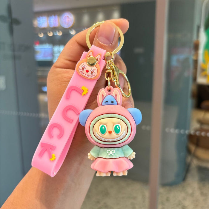 Wholesale Creative keychain cartoon sheep pendant toy baby grabber cute keychain ring
