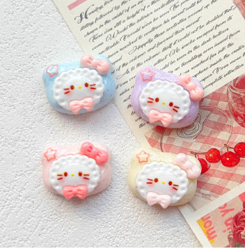 Wholesale Milk Chocolate Biscuit Cat Resin Accessories Cream Glue Mobile Phone Case Hairpin Hat Gloves Jewelry