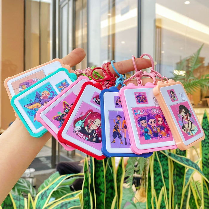 Wholesale K-POP handheld puzzle PVC keychains