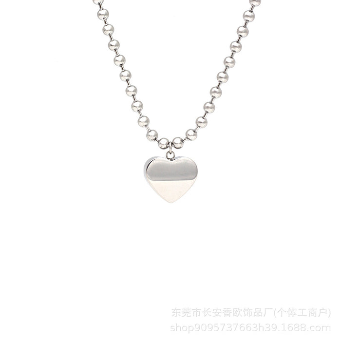 Wholesale Titanium Steel Solid Big Love Necklace Necklace JDC-NE-Xiango002