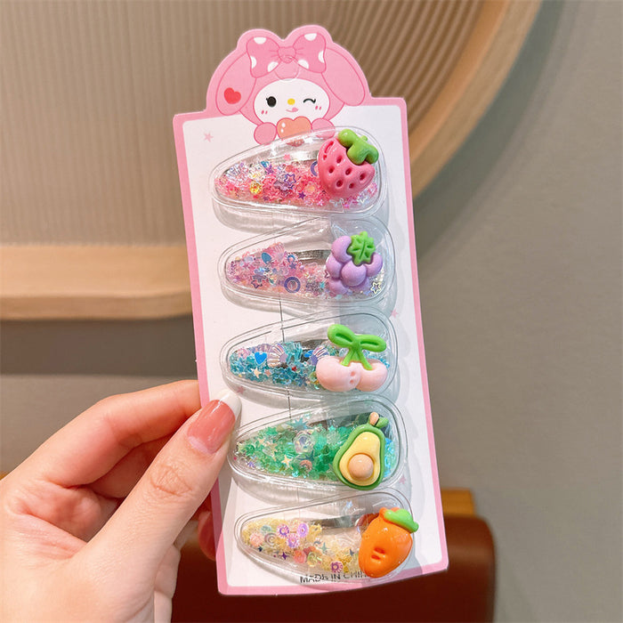 Wholesale Cartoon Children's Soft Glue Hair Clip Set JDC-HC-Jiangx004