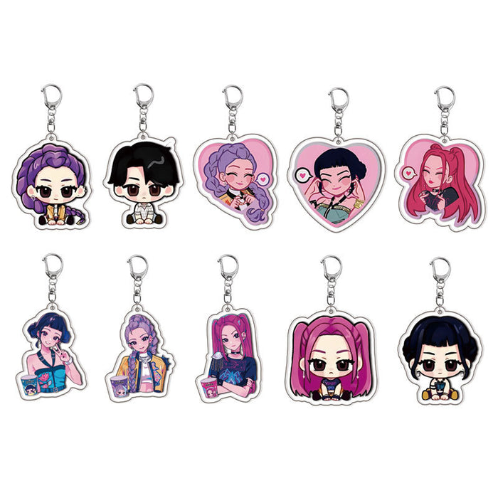 Wholesale Double-sided acrylic keychain with interlayer design  anime character backpack accessory