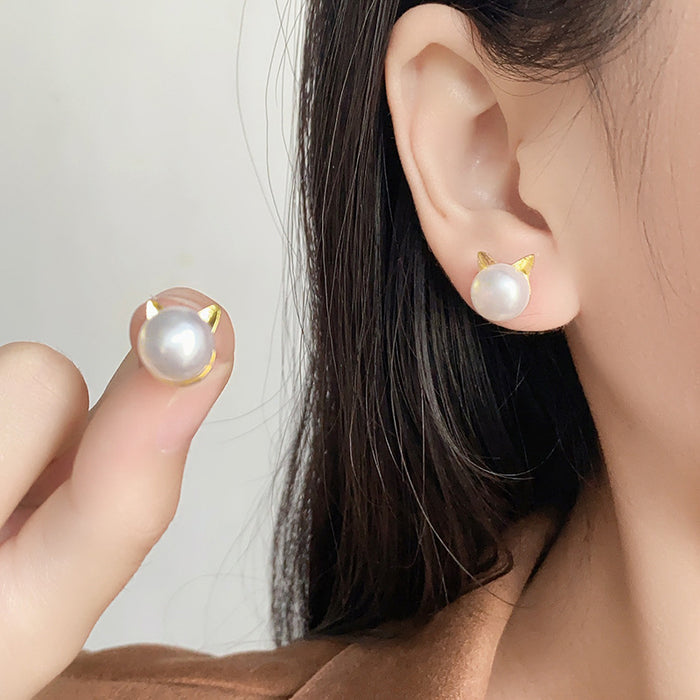 Wholesale Pearl earrings earrings, fashionable and versatile, cute and simple earrings