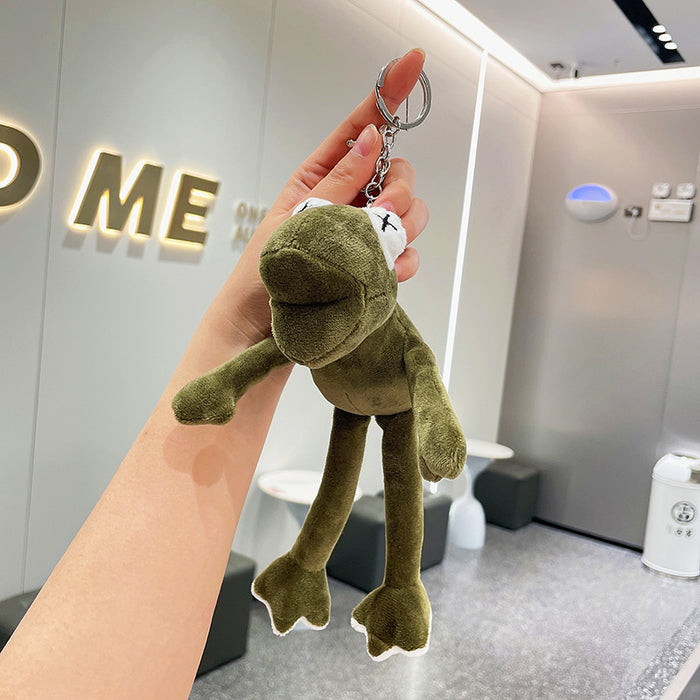 Wholesale Cute frog plush doll pendant stall doll stall doll bag keychain plush toy