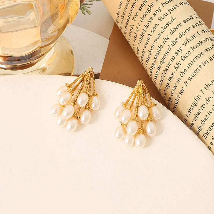Wholesale Silver Needle Retro Fashion Earrings Irregular Pearl Earrings Earrings Earrings Earrings Pendants Earrings Wholesale