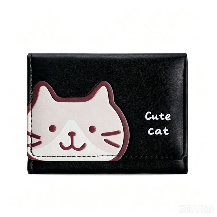 Wholesale Big Ear Dog Cute Cartoon Small Wallet Cute Large Capacity Three-fold Internet Popular Short Wallet MOQ≥2