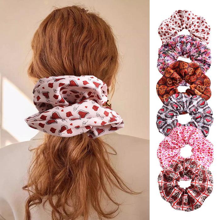 Wholesale large flower large intestine hair ring ladies crazy accessories