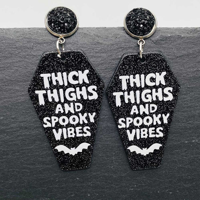 Wholesale  earrings coffin bat ghost acrylic earrings earrings  gift earrings