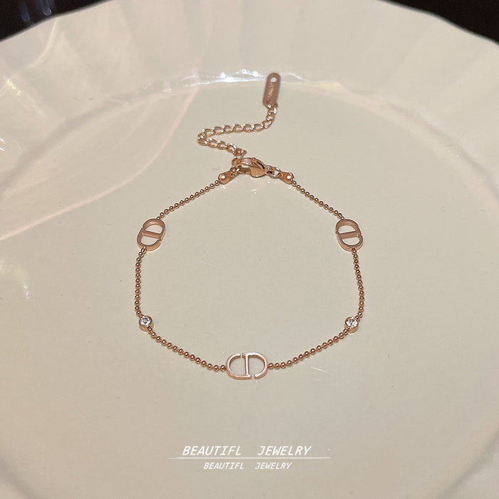 Wholesale stainless steel bracelet double-layer folded to wear