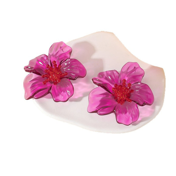 Wholesale Acrylic Flower Earrings for Women Chic Fashion Accessory MOQ≥2