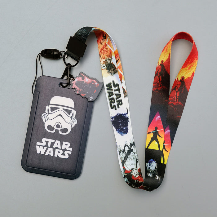 Wholesale Cartoon Anime Bus Card Holder Lanyard Keychain Work Badge