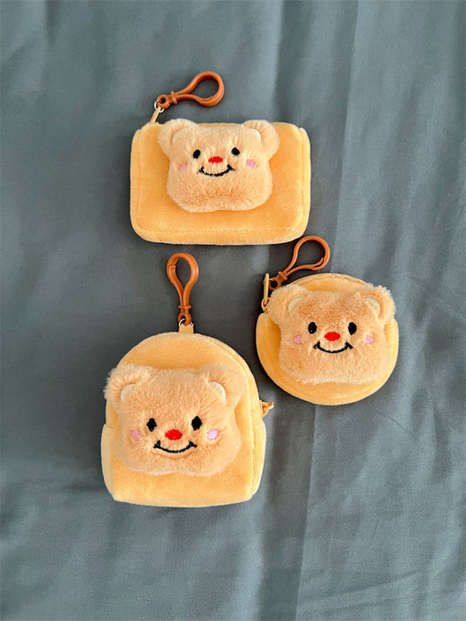 Wholesale Portable bear-shaped plush wallet