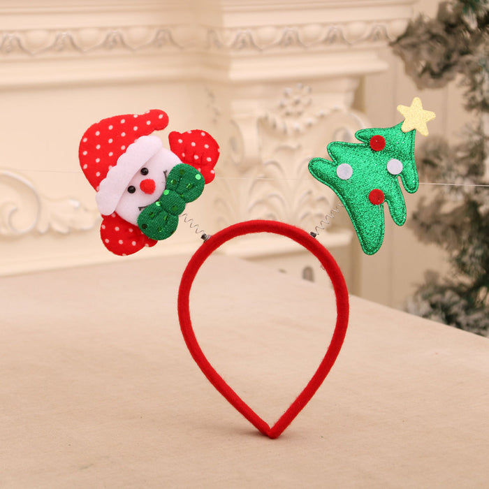 Wholesale Cartoon Christmas head buckle head hoop Christmas decorations party gifts Christmas antlers