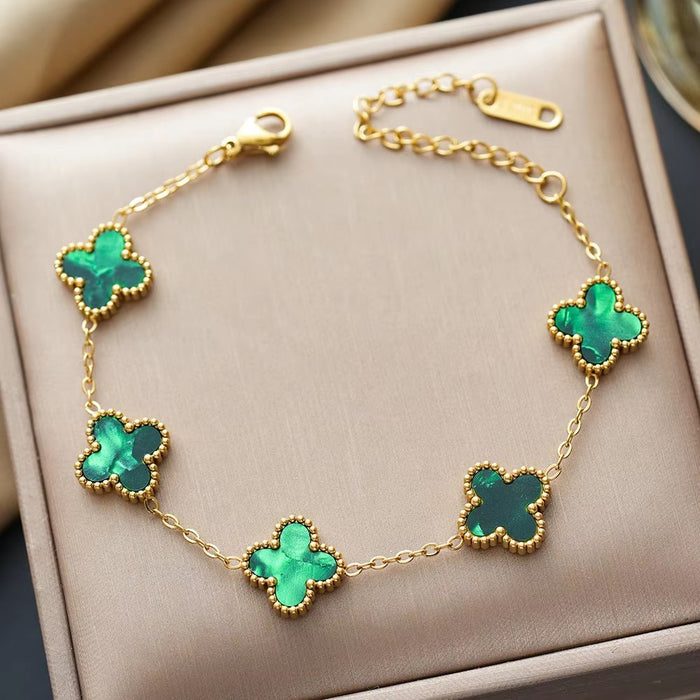 Wholesale Four leaf clover bracelet wholesale jewelry accessories new accessories niche high-end sense