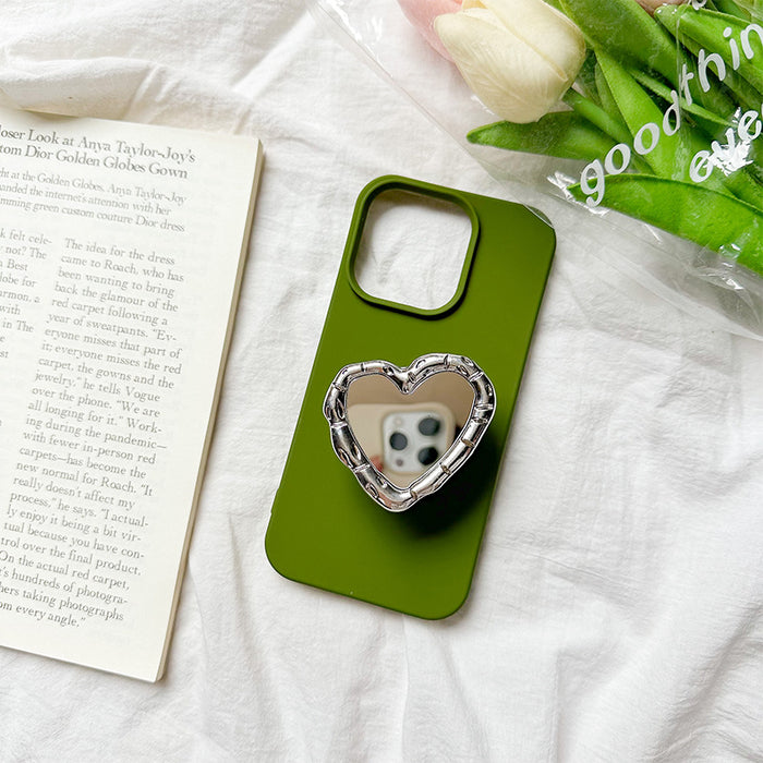 Wholesale Metal Heart-Shaped Mirror Phone Grips