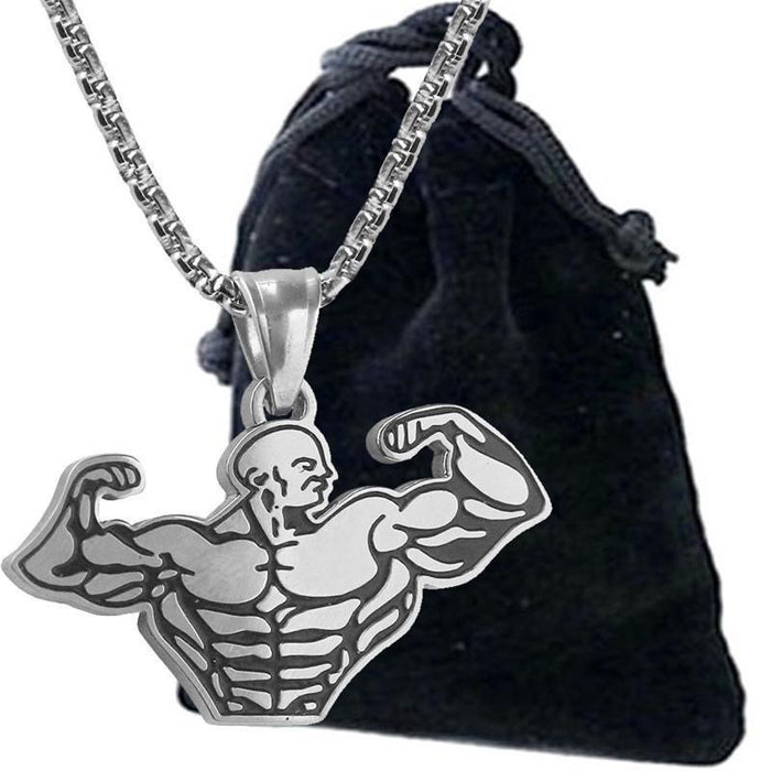 Wholesale Titanium Steel Necklace for Powerful Muscular Men JDC-NE-DanYuan006